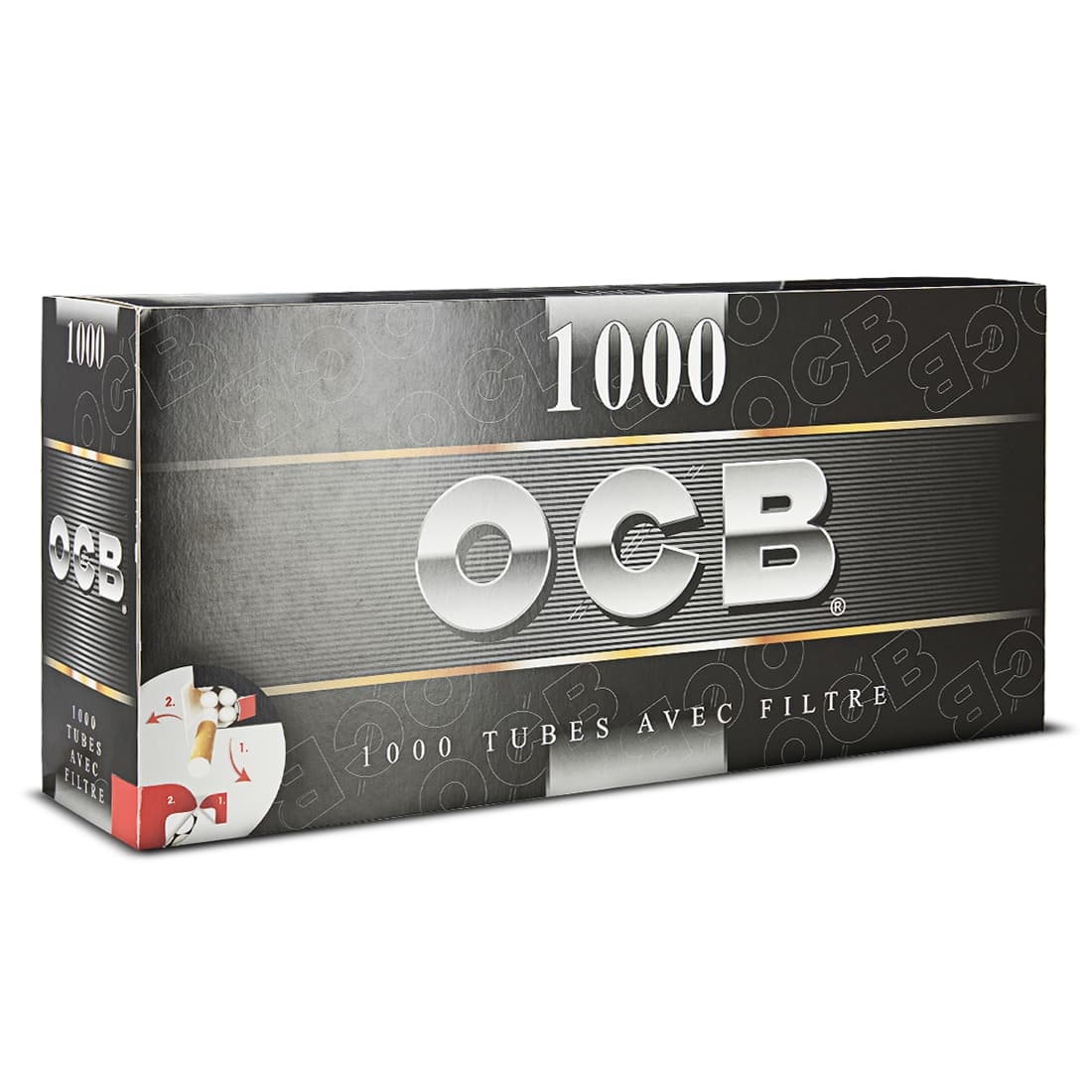 Carton 100 boites de 100 tubes OCB avec filtre - PW Distribution